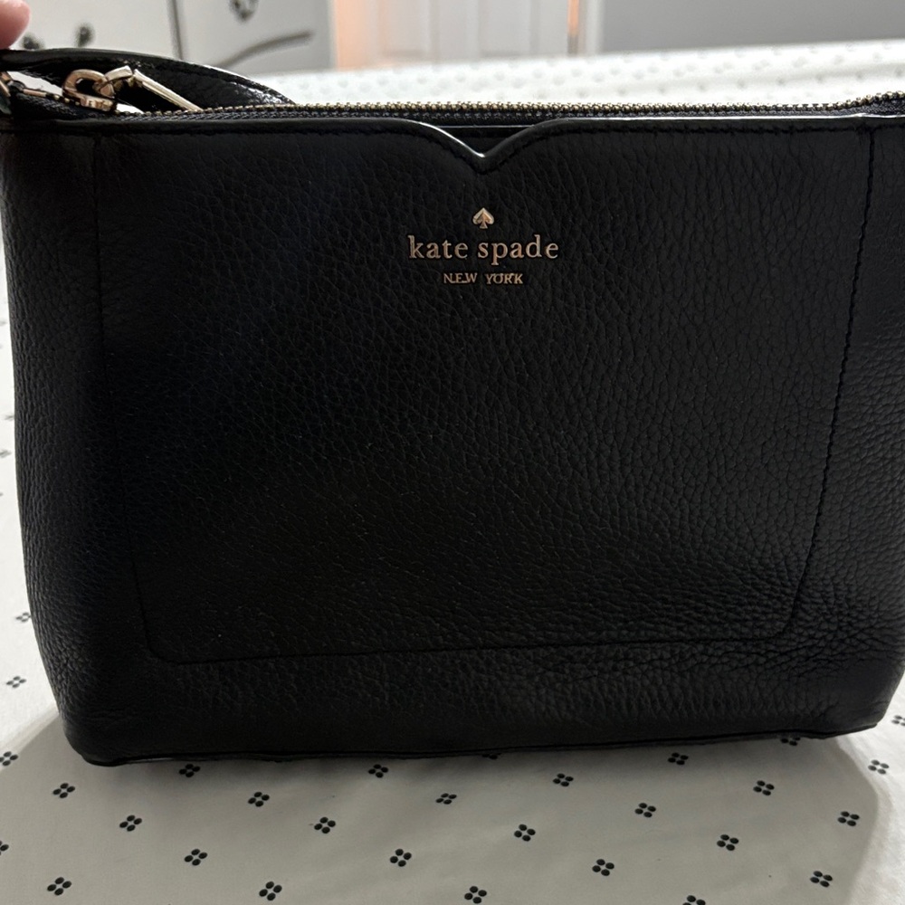 Kate Spade Black Crossbody Bag with Gold Accents
